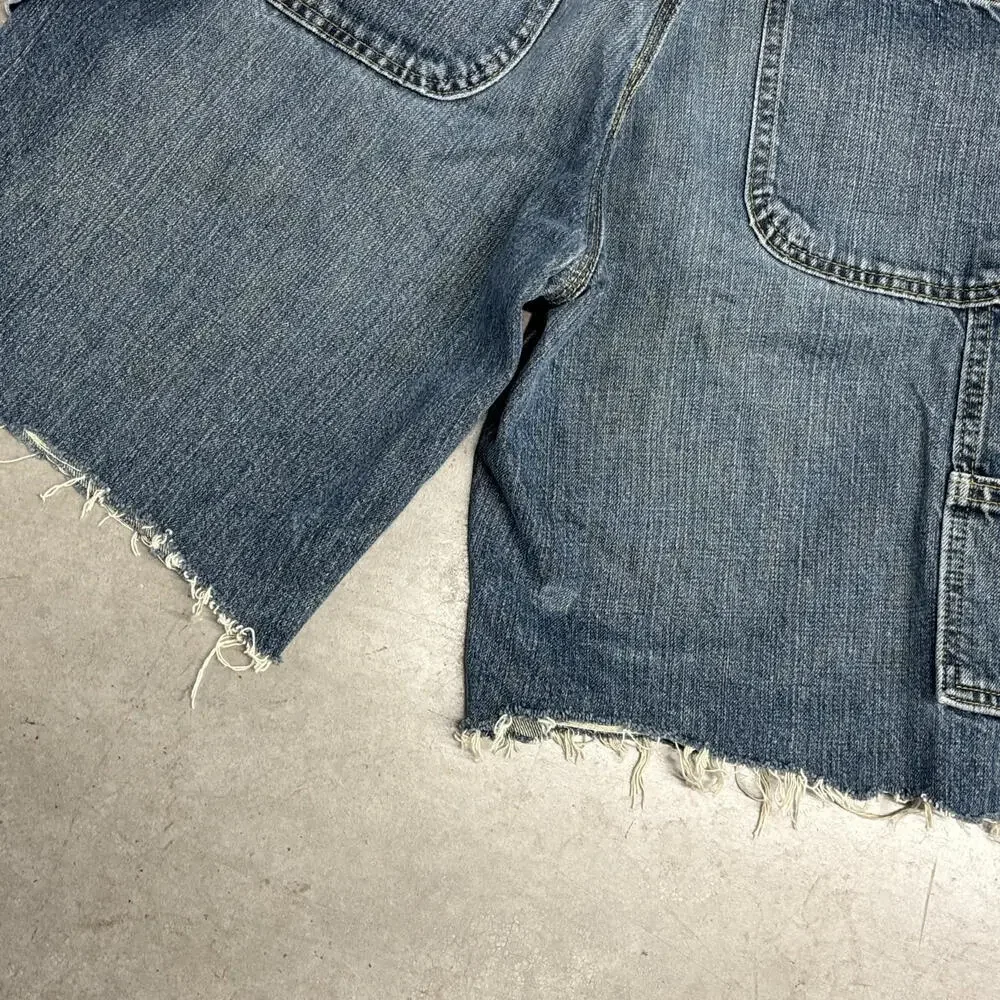 Vintage 2000s Timberland Cut-Off Carpenter Shorts Size 32 - Picture 6 of 7